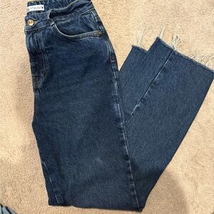 Zara Dark Blue Straight Leg Jeans